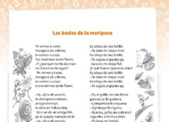 Poema Las bodas de la mariposa