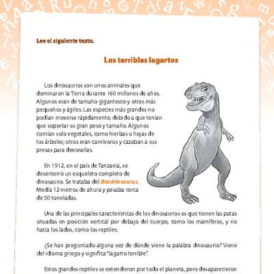 Investigación dinosaurio