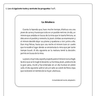 Comprensiones de lectura