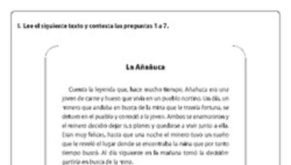 Comprensiones de lectura