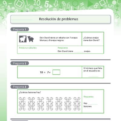 Resolución de problemas de adición y sustracción (I)