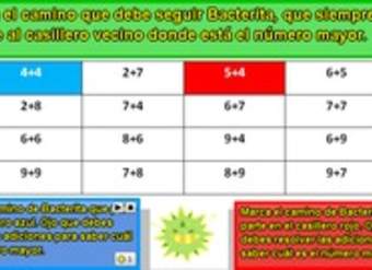 Adición y comparación de números naturales menores a 20 (I)