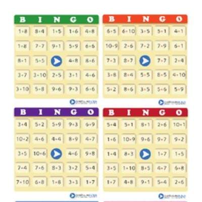 Juego: bingo compuesto de adiciones (II)