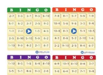 Juego: bingo compuesto de adiciones (III)