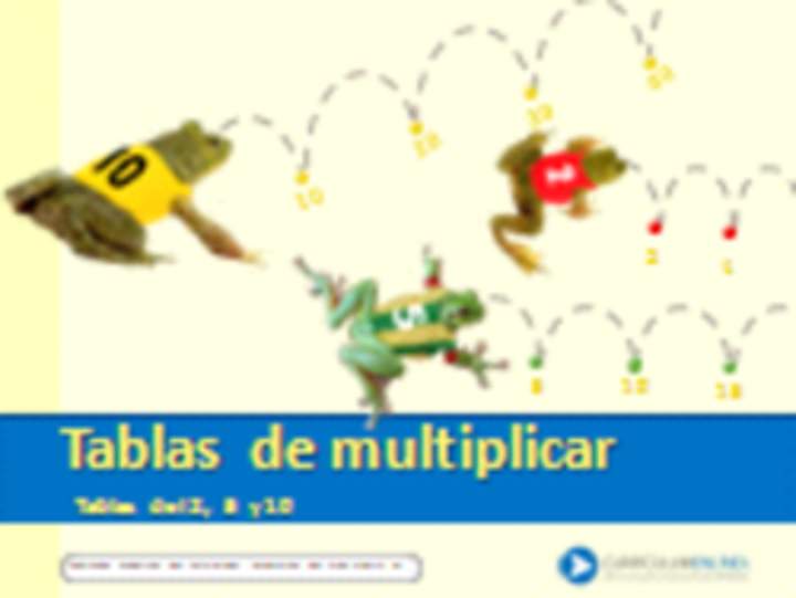 Tablas de multiplicar de 2 5 y 10