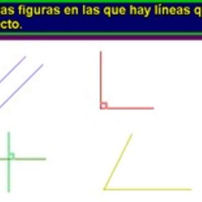 Identificar líneas que forman un ángulo recto