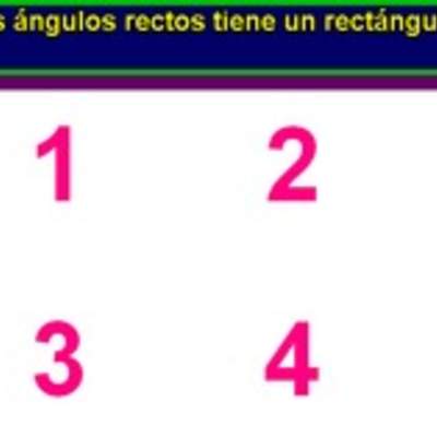 Número de ángulos rectos en un rectángulo