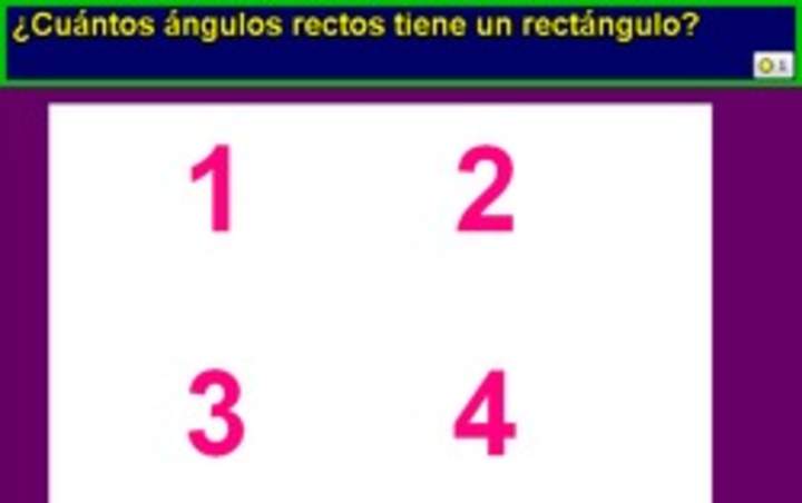 Número de ángulos rectos en un rectángulo