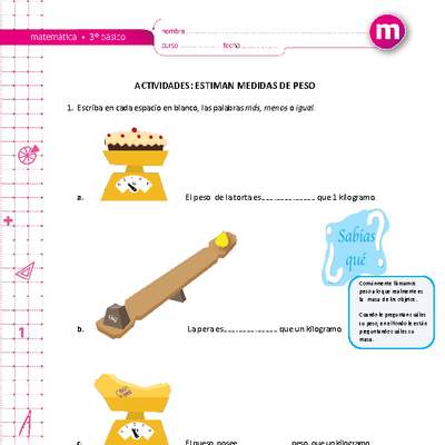 Estiman medida de peso