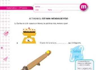 Estiman medida de peso