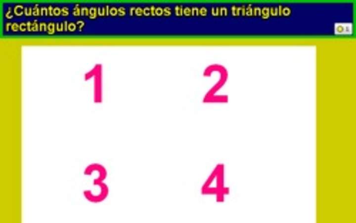 Número de ángulos rectos en un triángulo rectángulo