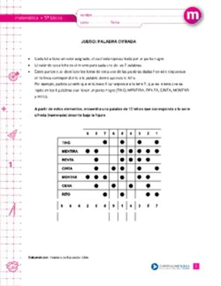 Juego: Palabra cifrada