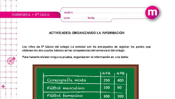 Organizando la información