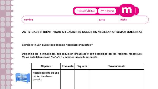 Identificar situaciones donde es necesario tomar muestras