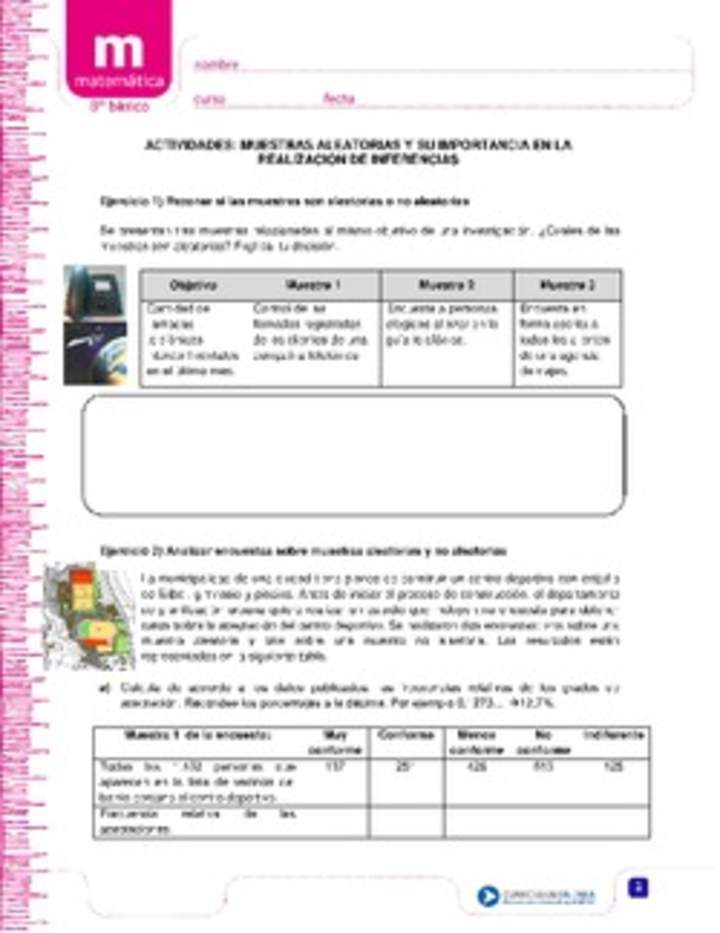 Muestras aleatorias y su importancia en la realización de inferencias