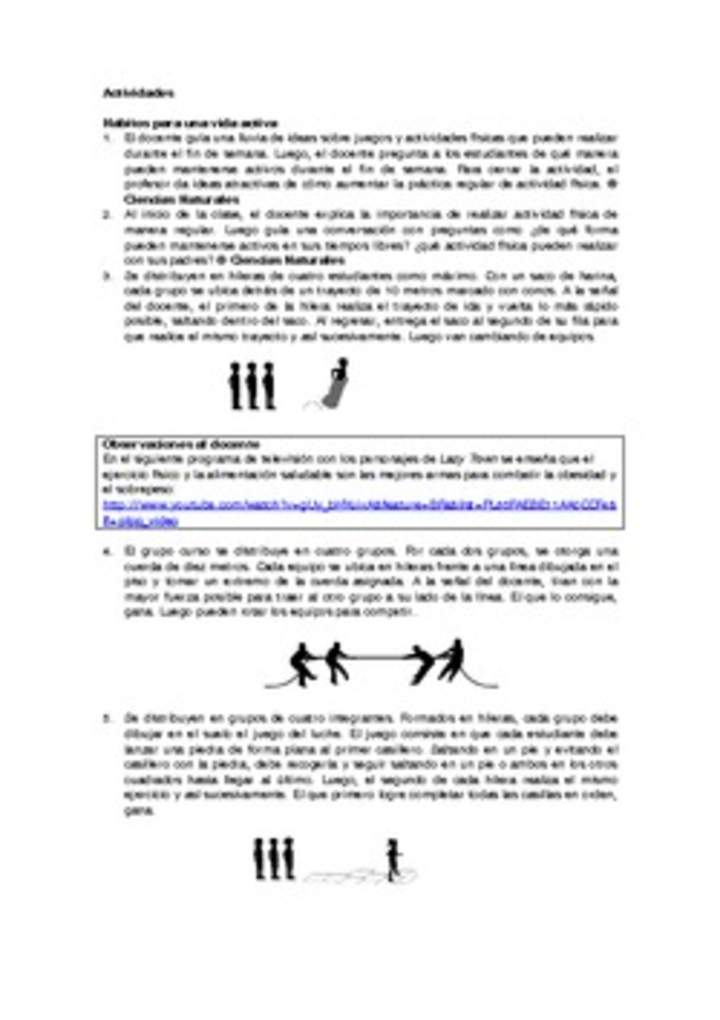 Actividades sugeridas Unidad 3