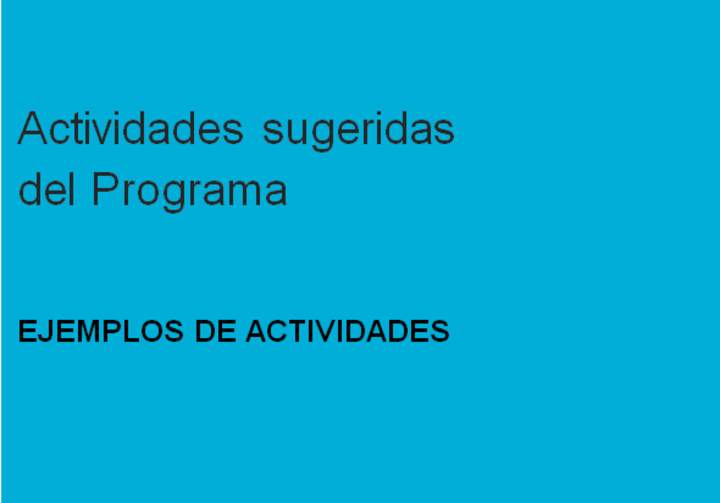 Actividades sugeridas Unidad 4