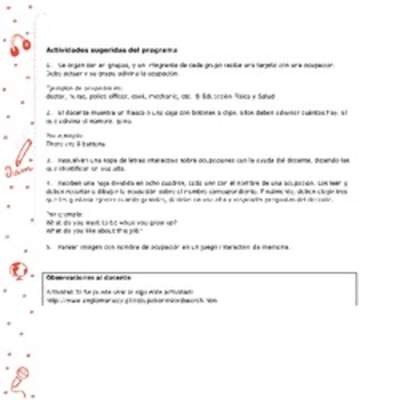 Actividades sugeridas Unidad 3