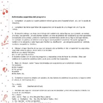 Actividades sugeridas Unidad 3