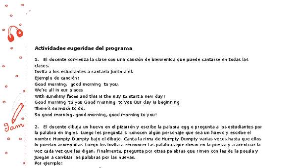 Actividades sugeridas Unidad 4