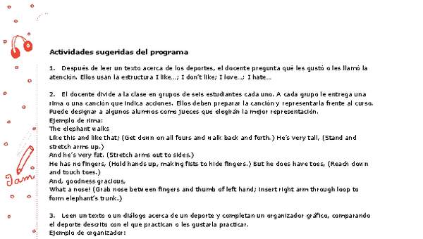 Actividades sugeridas Unidad 3