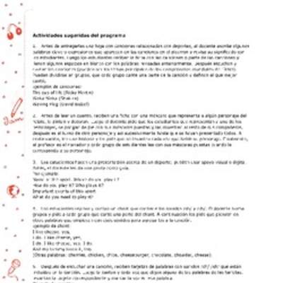 Actividades sugeridas Unidad 3