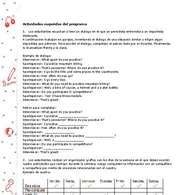 Actividades sugeridas Unidad 3