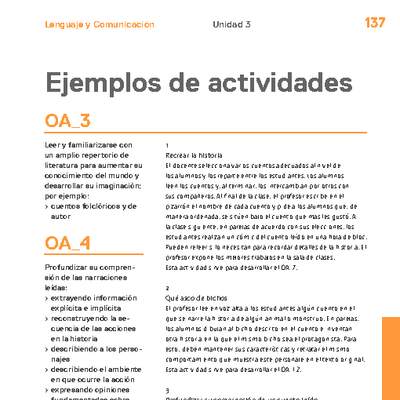 Actividades sugeridas Unidad 3