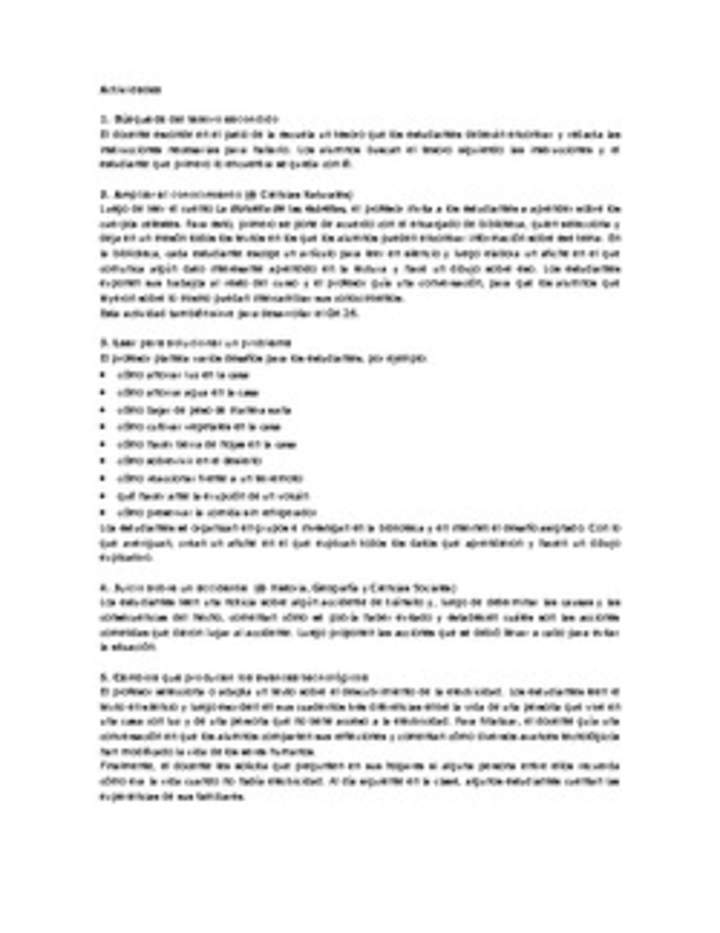 Actividades sugeridas Unidad 4