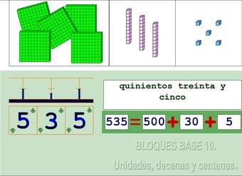 Herramienta para el estudio de unidades, decenas y centenas