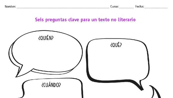 6 preguntas clave para un texto no literario