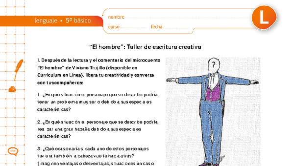 "El hombre": taller de escritura creativa