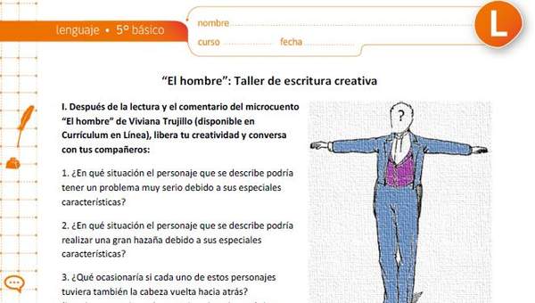 "El hombre": taller de escritura creativa