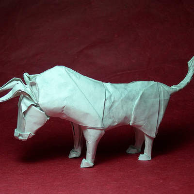 Toro en origami