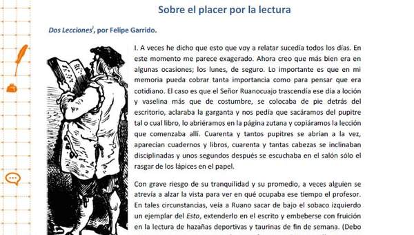 Sobre el placer por la lectura