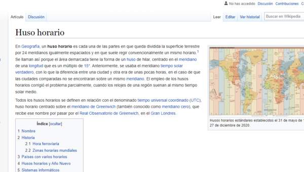 Wikipedia: Huso horario
