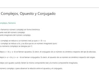 Geogebra: Números Complejos, Opuesto y Conjugado