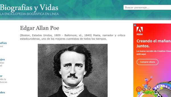 Biografías y vidas: Edgar Allan Poe