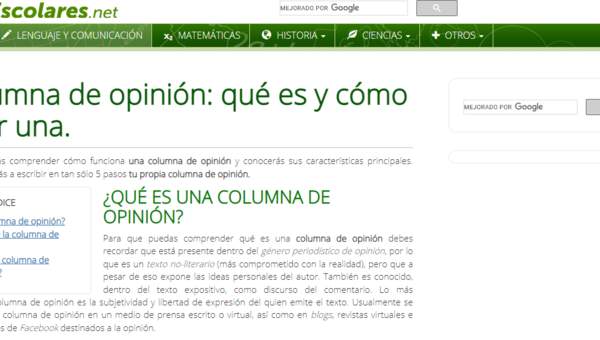 Escolares.net: La columna de opinión: qué es y cómo escribir una