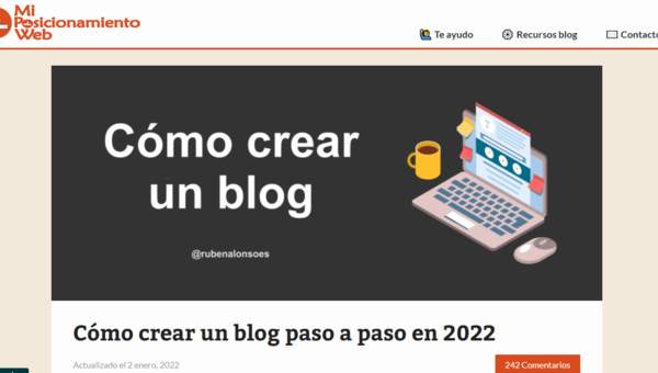 Mi posicionamiento web: Cómo crear un blog paso a paso