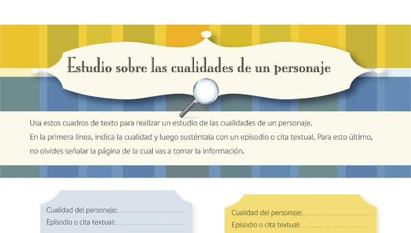 Estudio de las cualidades de un personaje