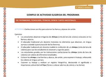 Actividad sugerida Nº 17 - LC02 - AYM-U1-17-2B-EP-Confeccionan zarcillos para adornar las llamas y alpacas de cartón