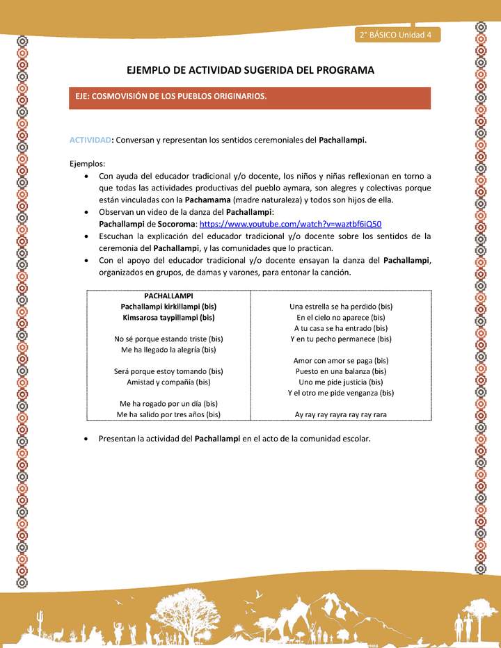 Actividad sugerida Nº 10- LC02 - AYM-U3-10-AYM-U4-10-2B-ECO-Conversan y representan los sentidos ceremoniales del Pachallampi.