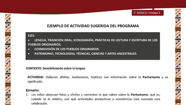 Actividad sugerida: LC01 - Diaguita - U3 - N°1: SENSIBILIZACIÓN SOBRE LA LENGUA.