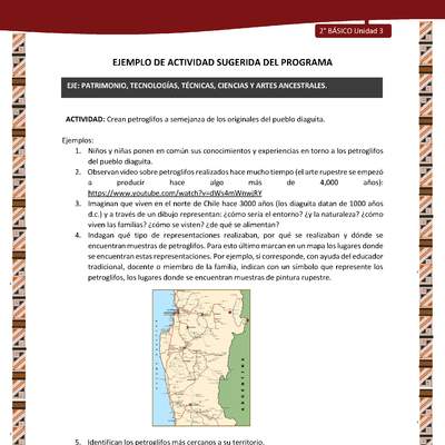 Actividad sugerida: LC02 - Diaguita - U3 - N°3: CREAN PETROGLIFOS A SEMEJANZA DE LOS ORIGINALES DEL PUEBLO DIAGUITA.