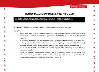 Actividad sugerida Nº 5 - LC02 - YAG-U2-EP - Conocen las divisiones del día y la noche desde la perspectiva yagán