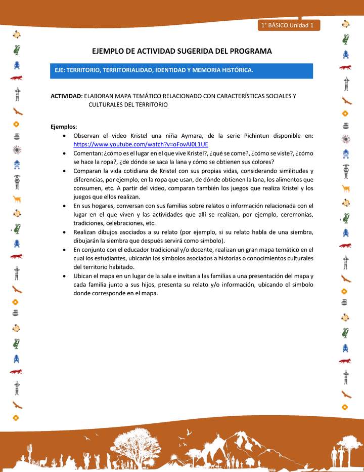 Actividad sugerida Nº 6- LC01 - INTERCULTURALIDAD-U1-ET - ELABORAN MAPA TEMÁTICO RELACIONADO CON CARACTERÍSTICAS SOCIALES Y CULTURALES DEL TERRITORIO