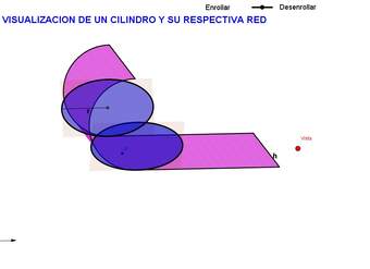 Visualización de un cilindro y su respectiva red