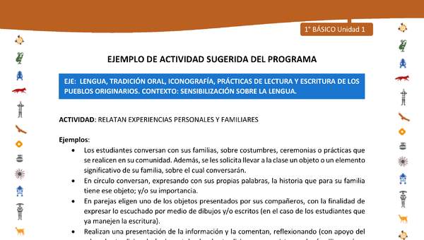 Actividad sugerida Nº 2- LC01 - INTERCULTURALIDAD-U1-LS - RELATAN EXPERIENCIAS PERSONALES Y FAMILIARES