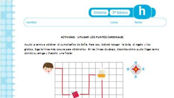 Utilizar los puntos cardinales